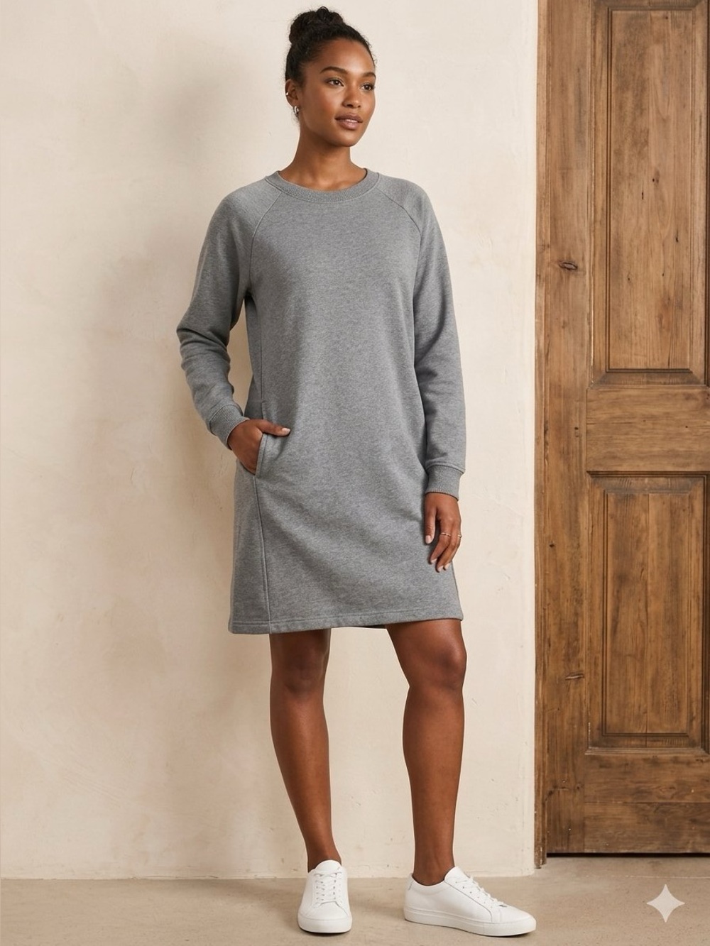 Pact • Everyday Pullover Sweatshirt Dress - Gray
